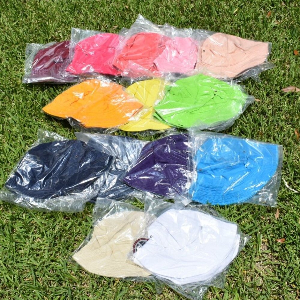 Set of 21 Colorful Bucket Hats